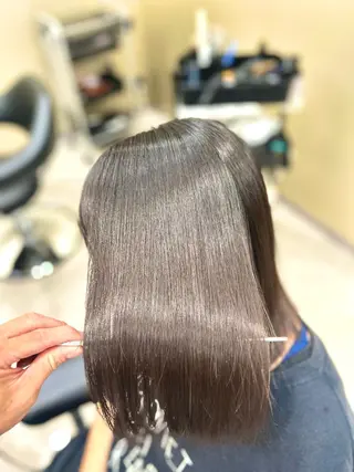 ミディアム HARUKI MINATO Japan 大宮店所属・縮毛矯正/ 髪質改善/石橋 魅仁のヘアスタイル