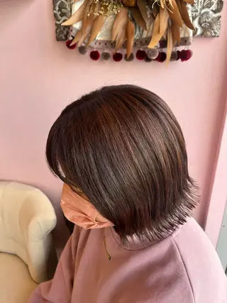 ミディアム カラー ベージュカラー⌇﻿ くびれヘア.𐙚心音のヘアスタイル