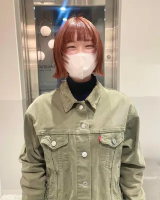 ショート カラー ヘアアレンジ satsuki 暖色・ブラウンカラーのヘアスタイル