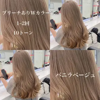 ロング カラー ヘアアレンジ トレンドモテカラー 🩷色落ちまで可愛くのヘアスタイル