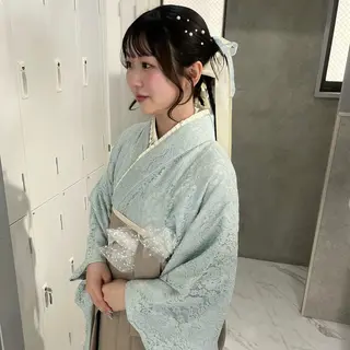 ロング ヘアアレンジ riko/レイヤー/ 艶カラー/ヘアセットのヘアスタイル