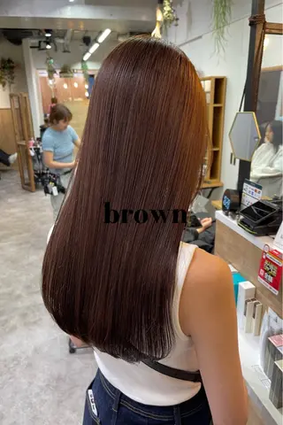 ロング カラー charm《銀座》 ヘアセット/縮毛矯正のヘアスタイル