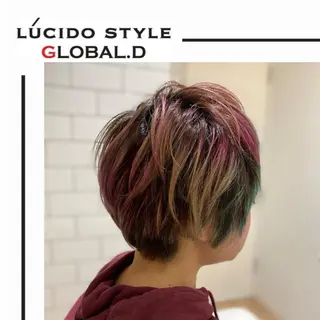 ショート カラー パーマ ヘアアレンジ メンズ キッズ ショート、ボブなら お任せ❤️石川由美のヘアスタイル