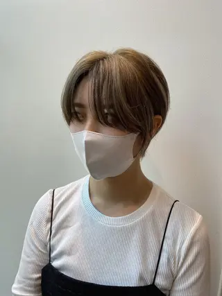 ショート 銀座/韓国レイヤー/ 艶カラー🍓原田侑依のヘアスタイル