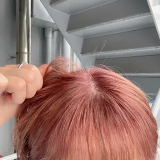 ミディアム カラー ヘアアレンジ なつき/艶ピンク/ girly hairのヘアスタイル