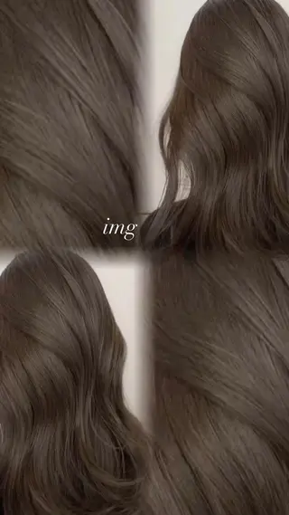 ロング ダブルカラーベージュ カラー/tuburaのヘアスタイル