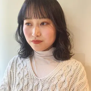 ミディアム カラー パーマ ヘアアレンジ マツエク・マツパ GIVET (ジヴェ)所属・撮影モデル募集 🦋soemikaのヘアスタイル