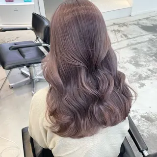 ロング カラー レイヤー×グレージュ /ピンク🩷mioのヘアスタイル