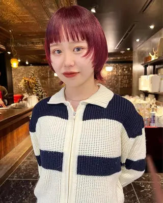 ショート カラー haco＋所属・圧倒的デザイン力 店長🎨RENAのヘアスタイル