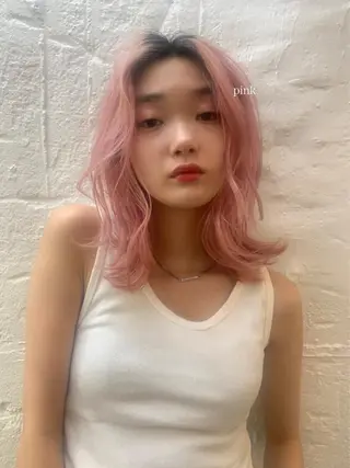 ミディアム カラー ラベンダー/レイヤー スタイル🤎mamiのヘアスタイル