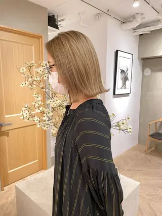 セミロング ボブ/レイヤー 🌟梅田盛一🌟のヘアスタイル