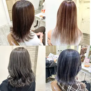 ロング ミユ🎀エクステ 🎨デザインカラーのヘアスタイル