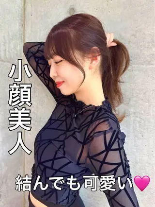 ミディアム カラー レイヤー/韓国 ハイトーン興津史弥のヘアスタイル