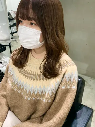 セミロング LOREN＋透明感 オリーブhirokoのヘアスタイル