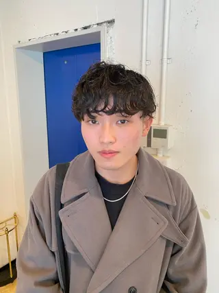 パーマ メンズ シャドウパーマ/ 波巻パーマYu-Kiのヘアスタイル