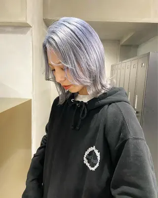 ミディアム カラー yuna/ボブカット /ハイトーンカラーのヘアスタイル