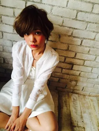 ショート カラー パーマ ヘアアレンジ ✨ハイクオリティ✨ 山本香也のヘアスタイル