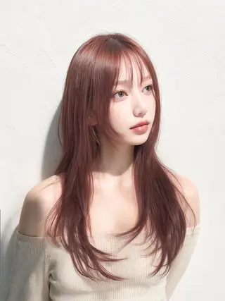 ロング 韓国レイヤーカット KOUKIのヘアスタイル