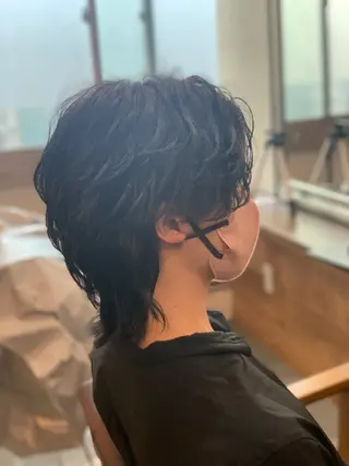 ショート パーマ メンズ CECIL hair なんば店所属・メンズパーマ 艶髪☆店長☆有馬のヘアスタイル