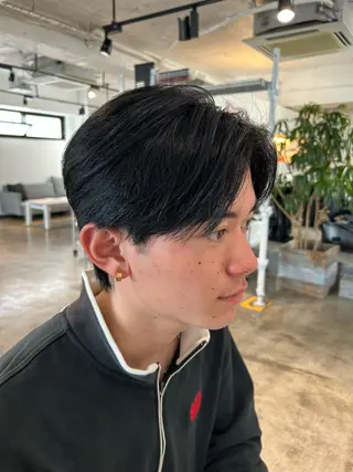 ショート パーマ メンズ become men's hair 名駅店所属・名駅/フェザーパーマ 韓国ヘア/森岡のヘアスタイル