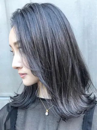 ミディアム カラー CALAMARI所属・【渋谷で人気】艶髪× 髪質改善/ツヤカラーのヘアスタイル