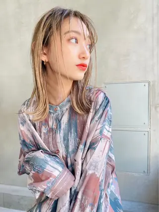 ミディアム カラー 似合わせカラー🫶 小川千波のヘアスタイル