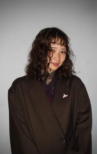 セミロング カラー パーマ marino マリノのヘアスタイル