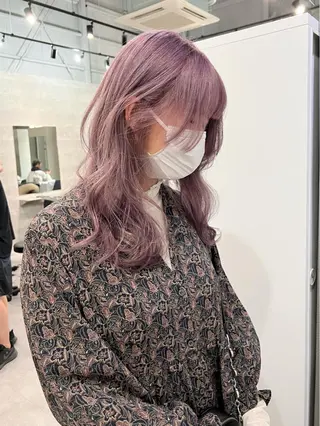 セミロング カラー Via officialのヘアスタイル