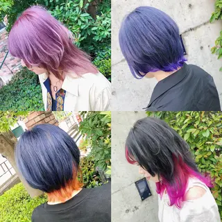 ショート カラー ヘアアレンジ メンズ キッズ 💟Chloe原宿店 🩶ハイトーンのヘアスタイル