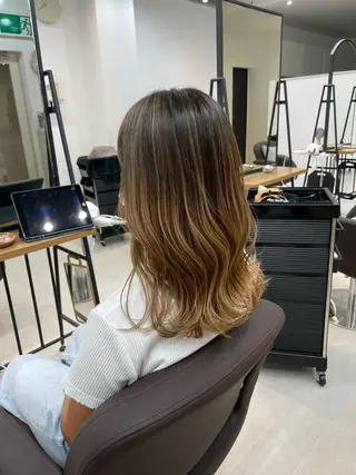 ロング カラー 加藤 雄大のヘアスタイル