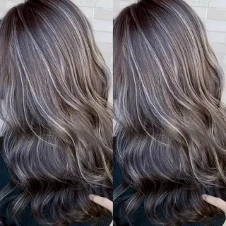 ロング カラー 表参道/ハイライト バレイヤージュのヘアスタイル