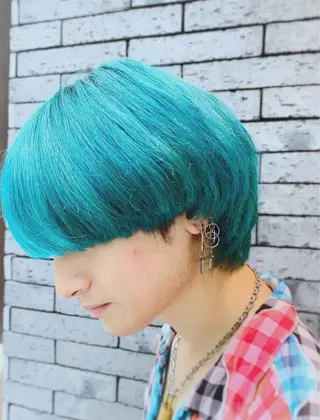 ミディアム カラー メンズ EMANON新宿南口所属・ケアブリーチ×艶カラ ー️🫧Shioriのヘアスタイル