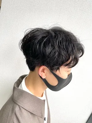 ショート パーマ メンズ RAIA💎ケア ブリーチ＆パーマ💎のヘアスタイル