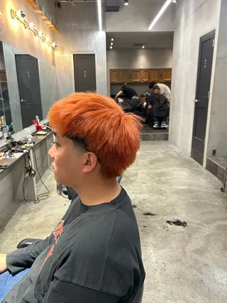 ミディアム 【明大前フェード/ メンズパーマ/岳】のヘアスタイル