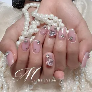 ネイル ワンホンチークネイル パラジェル取扱💕ヨのネイルデザイン