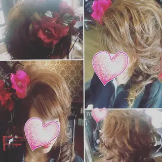 セミロング ヘアアレンジ glosstokyo所属・縮毛矯正技師須藤玲人 髪質改善師ゴトウのヘアスタイル