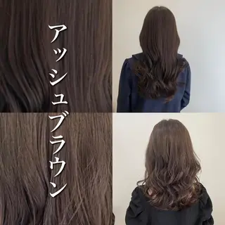 セミロング カラー 縮毛矯正×髪質改善 小笠原大樹のヘアスタイル
