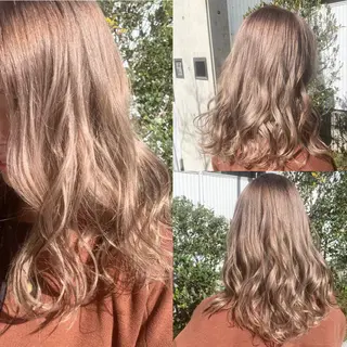 ロング カラー ヘアアレンジ ハイトーン/美髪矯正 🍃大江拓実のヘアスタイル