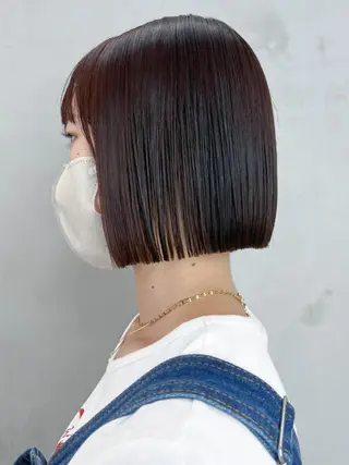 ミディアム パーマ カラー ヘアアレンジ ITby ALBUM 北千住店のヘアスタイル