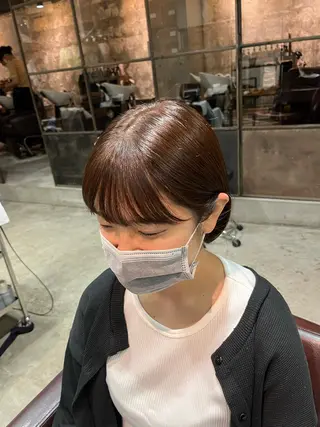 ショート ボブ/ベージュ/ パーマ🪿近森ゆいのヘアスタイル