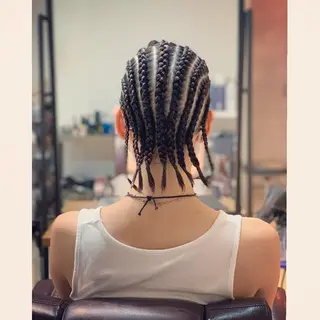 セミロング カラー パーマ ヘアアレンジ メンズ キッズ BRAIDS💎愛子 大人ハイライト💎のヘアスタイル