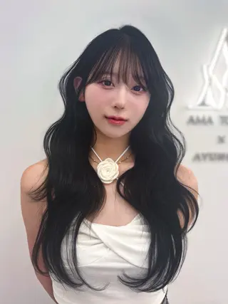 ロング 韓国ヘア🎀 もかのヘアスタイル