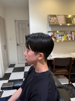 ミディアム メンズ 似合わせカットパーマ 長峯丈士のヘアスタイル