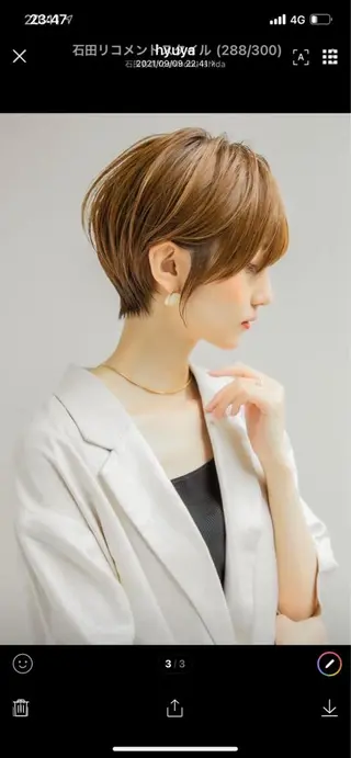 ショート 💎巻ける縮毛矯正/ 艶髪💎石渕智也のヘアスタイル