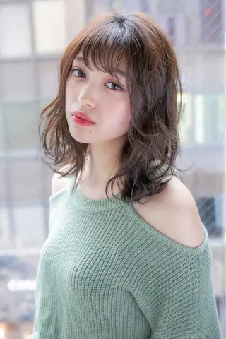 ミディアム ボブ/縮毛矯正 髪質改善/もえるのヘアスタイル