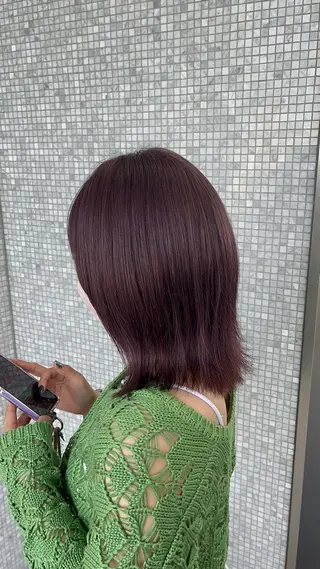 カラー 地毛風ストレート/ ケアカラー/セキネのヘアスタイル