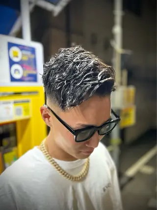 パーマ ヒロ銀座バーバーショップ難波店所属・縮毛矯正/パーマ 宮河 惇💈のヘアスタイル