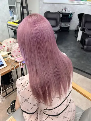 セミロング カラー 💕ブリーチ/ヘアメ 🎀YUUKAのヘアスタイル