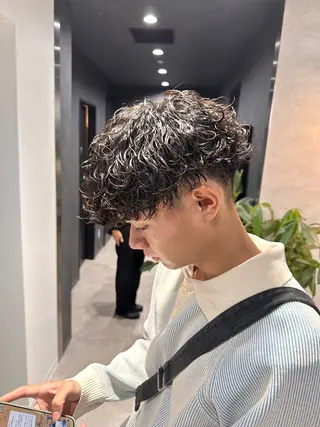 ショート パーマ メンズ 【メンズサロン】 BLUCK 横浜のヘアスタイル