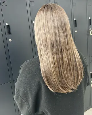 ロング ダブルカラー/韓国 ヘア/さわのあかねのヘアスタイル